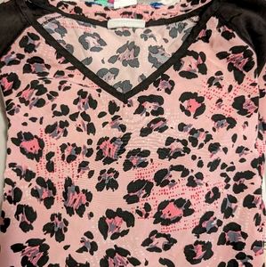 Scrubstar XL Pink Leopard Scrub Top